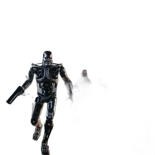 robot, weapon, concept art, 3d render transparent PNG cut-out