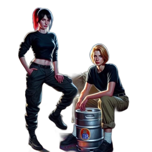 concept art, comic book art, pixel art, fantasy art transparent PNG cut-out