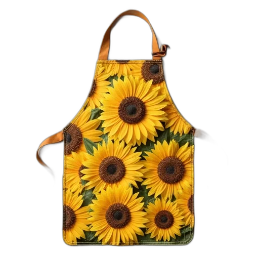 sunflower, aprons, waterproof, cotton transparent PNG cut-out