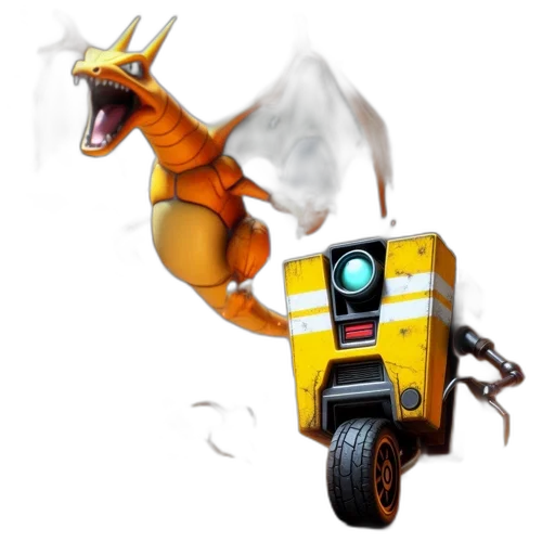 dragon, robot, creature, car transparent PNG cut-out