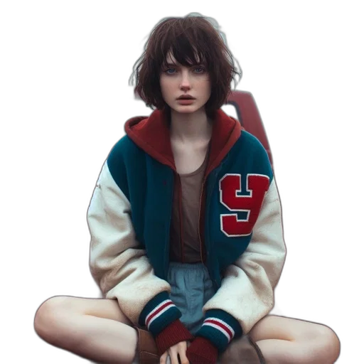 jacket, face, creature, dress transparent PNG cut-out