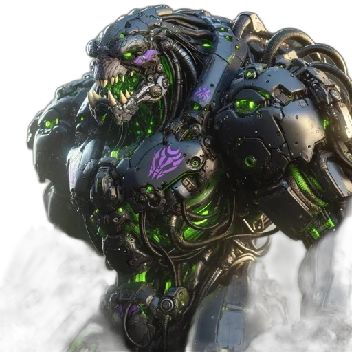 robot, dragon, weapon, creature transparent PNG cut-out