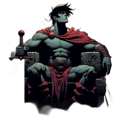 comic book art, concept art, fantasy art, cartoon transparent PNG cut-out
