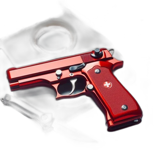 weapon, 3d render, tableau, displays transparent PNG cut-out