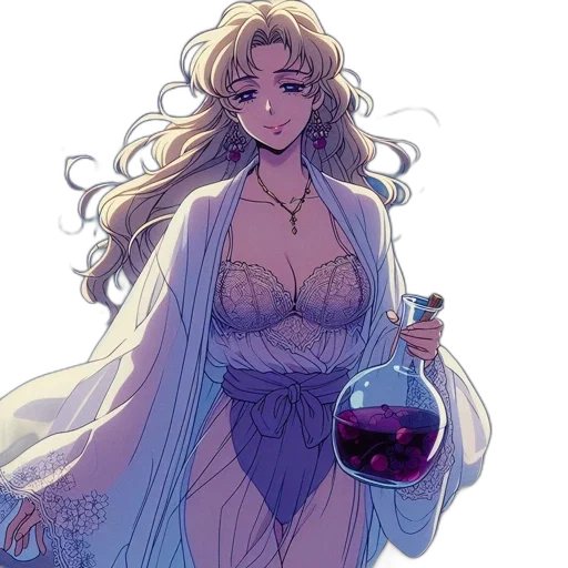 dress, jewelry, vaporwave, concept art transparent PNG cut-out