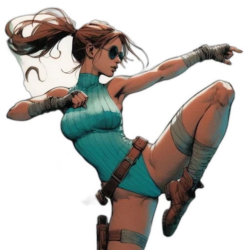 comic book art, concept art, cyberpunk, fantasy art transparent PNG cut-out