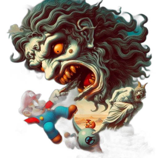 creature, face, concept art, fantasy art transparent PNG cut-out