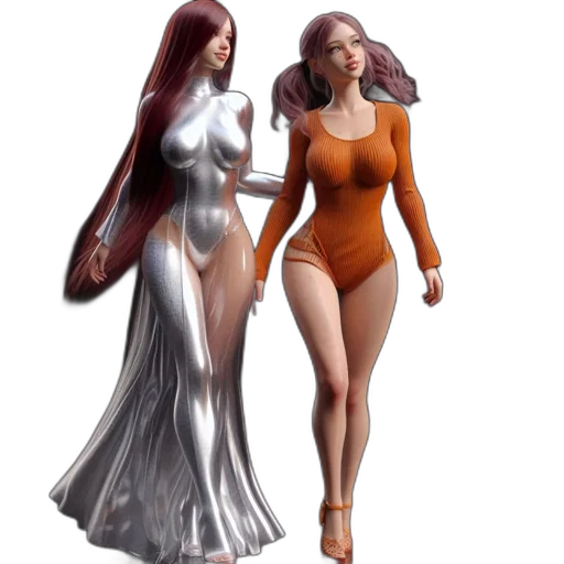 dress, concept art, 3d render, fantasy art transparent PNG cut-out