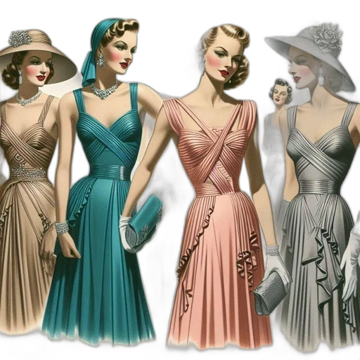 dress, hat, jewelry, concept art transparent PNG cut-out