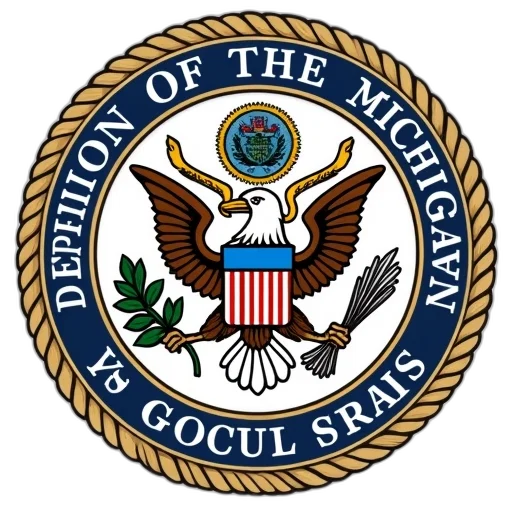 staff, state, seal, michigan transparent PNG cut-out