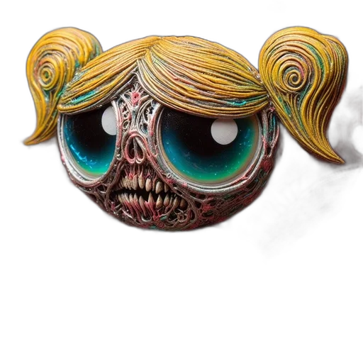 mask, jewelry, hair, staff transparent PNG cut-out