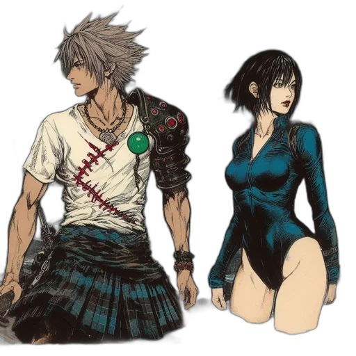 dress, concept art, comic book art, anime transparent PNG cut-out