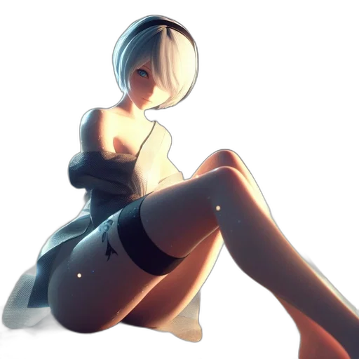 dress, robot, staff, weapon transparent PNG cut-out
