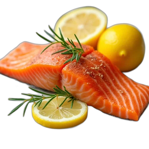food, animal, photorealistic, salmon transparent PNG cut-out