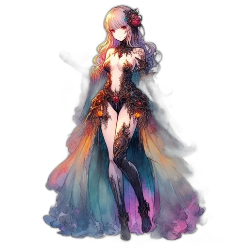 dress, concept art, fantasy art, pixel art transparent PNG cut-out