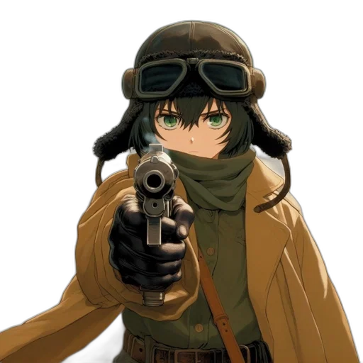 weapon, jacket, staff, animal transparent PNG cut-out