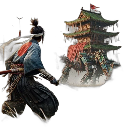concept art, fantasy art, photorealistic, pixel art transparent PNG cut-out