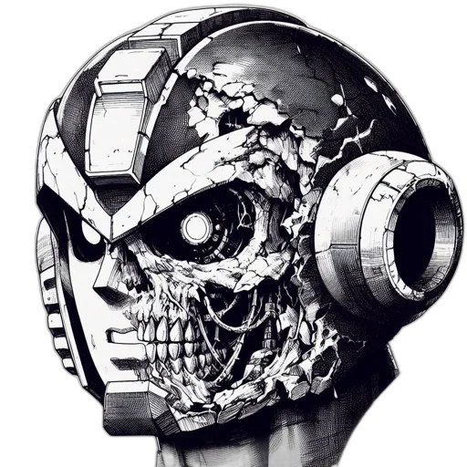 robot, mask, face, weapon transparent PNG cut-out