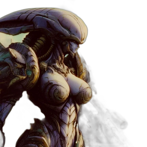 robot, creature, concept art, 3d render transparent PNG cut-out