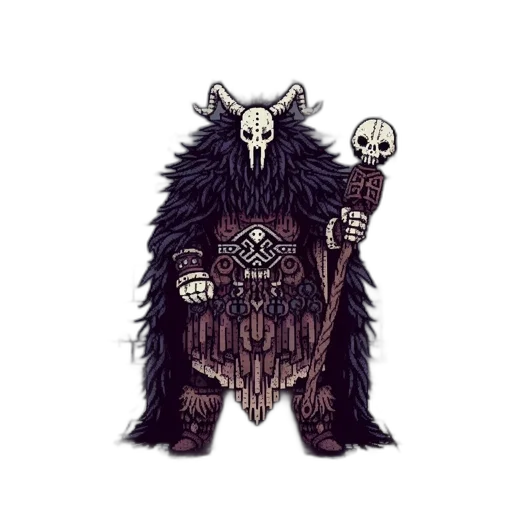 mask, creature, staff, weapon transparent PNG cut-out