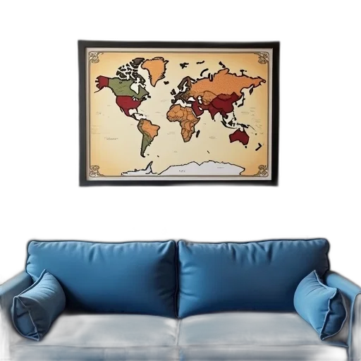 furniture, concept art, watercolor, photorealistic transparent PNG cut-out