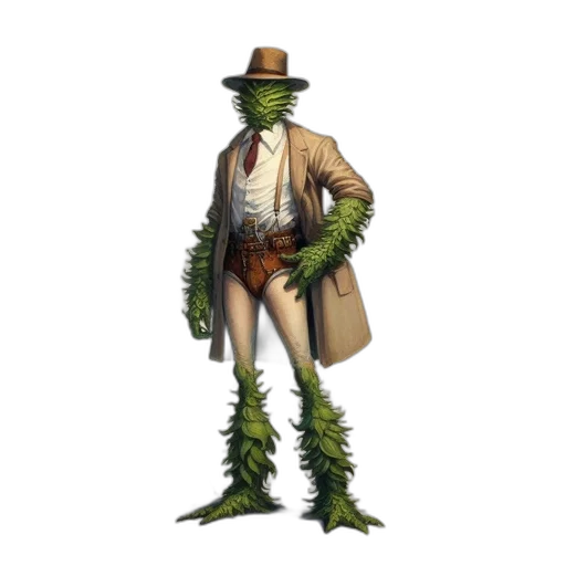 creature, staff, hat, mask transparent PNG cut-out
