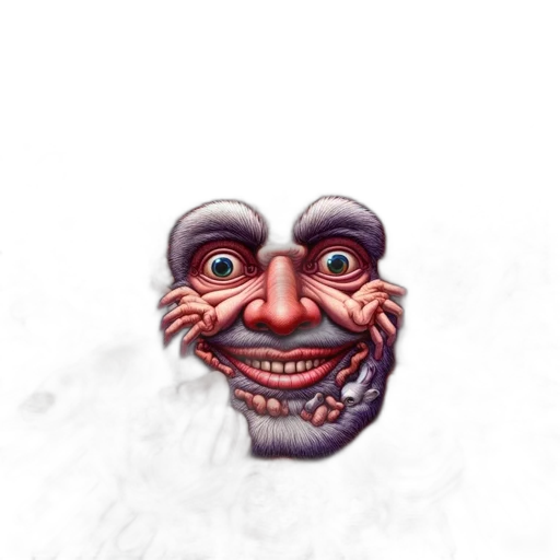face, mask, creature, staff transparent PNG cut-out