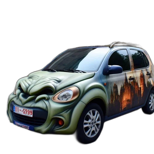 car, dragon, animal, 3d render transparent PNG cut-out
