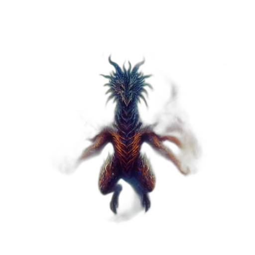 dragon, creature, animal, hair transparent PNG cut-out