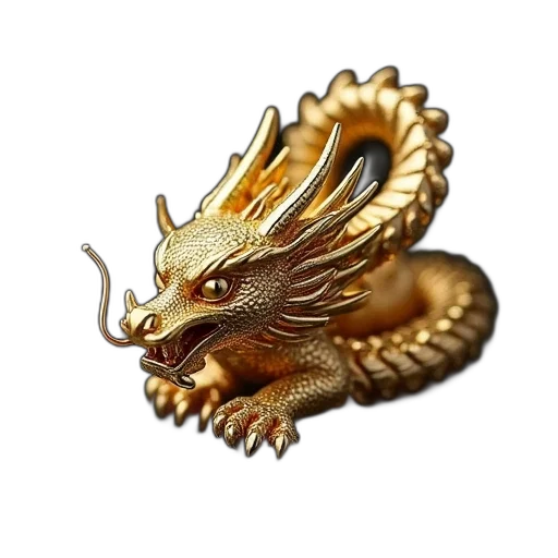 dragon, creature, staff, jewelry transparent PNG cut-out