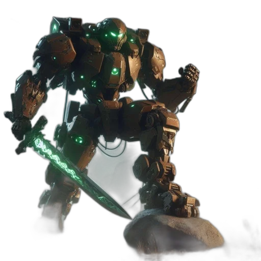 robot, weapon, dragon, staff transparent PNG cut-out