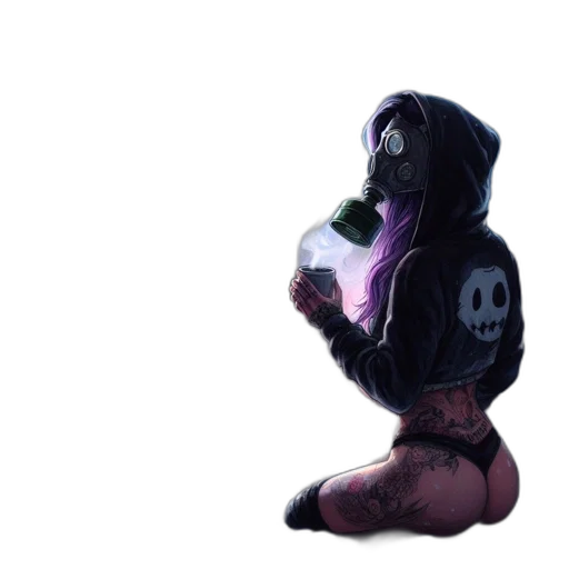 mask, robot, jacket, bottle transparent PNG cut-out