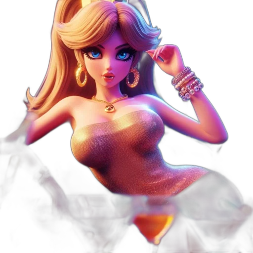 dress, jewelry, concept art, 3d render transparent PNG cut-out