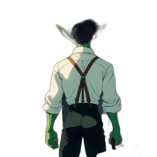 jacket, staff, sword, mask transparent PNG cut-out