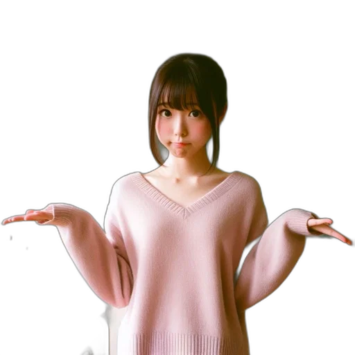 dress, jacket, staff, creature transparent PNG cut-out