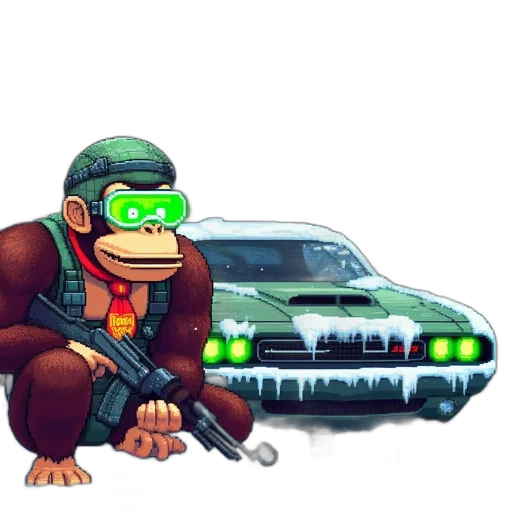 car, animal, concept art, pixel art transparent PNG cut-out