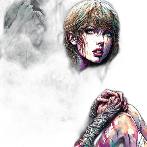 mask, face, creature, watercolor transparent PNG cut-out