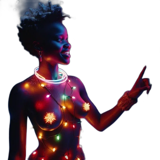 dress, jewelry, concept art, cyberpunk transparent PNG cut-out