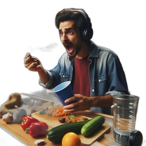food, face, jacket, concept art transparent PNG cut-out
