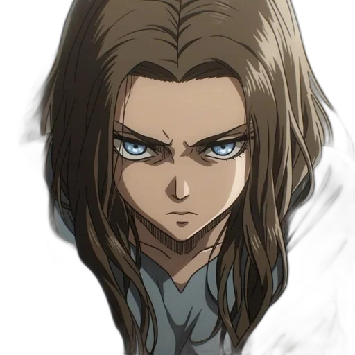 hair, face, staff, creature transparent PNG cut-out