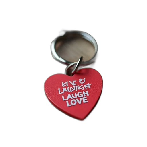 live, laugh, love, keychain transparent PNG cut-out