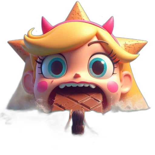 crown, staff, face, creature transparent PNG cut-out