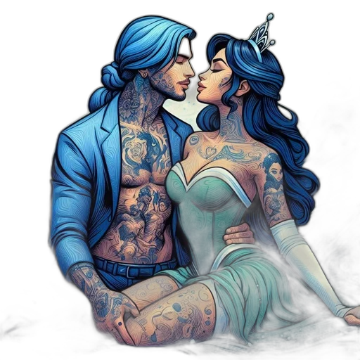 comic book art, fantasy art, concept art, watercolor transparent PNG cut-out