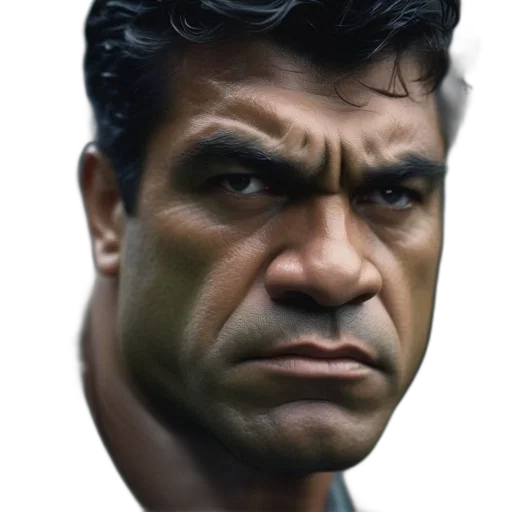 face, hair, staff, photorealistic transparent PNG cut-out