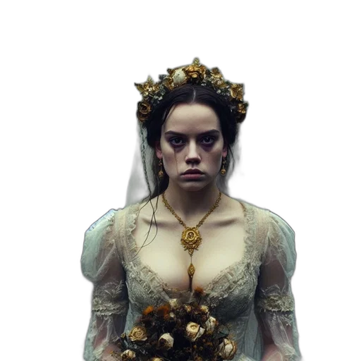 crown, dress, jewelry, face transparent PNG cut-out
