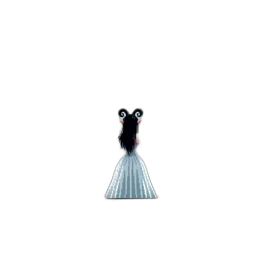 dress, hair, umbrella, mask transparent PNG cut-out