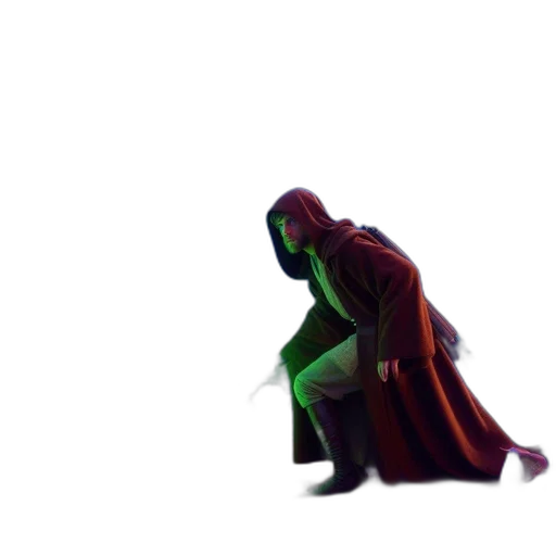 creature, staff, jacket, robot transparent PNG cut-out