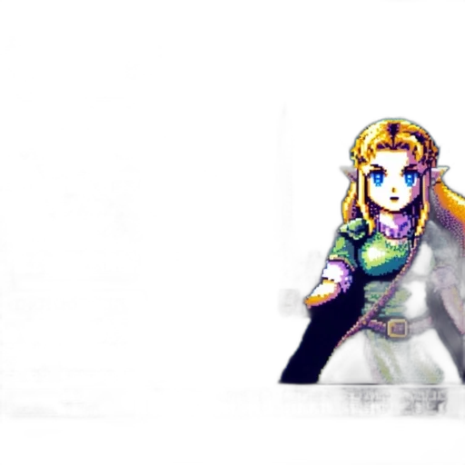 sword, dress, weapon, pixel art transparent PNG cut-out