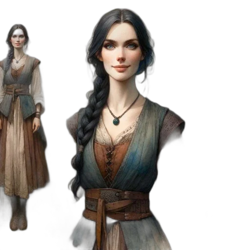 dress, concept art, fantasy art, 3d render transparent PNG cut-out