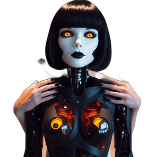 robot, dress, mask, face transparent PNG cut-out